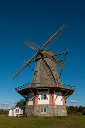 windmill on Bogoe island in Denmark