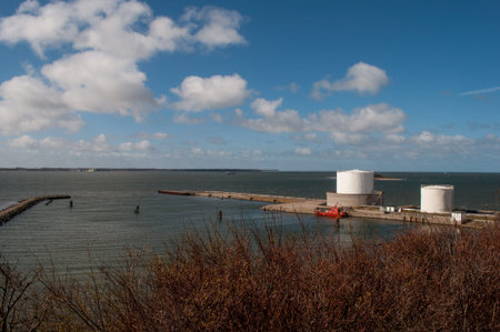 old harbor on Masnedoe near Vordingborg in Denmarkの写真素材
