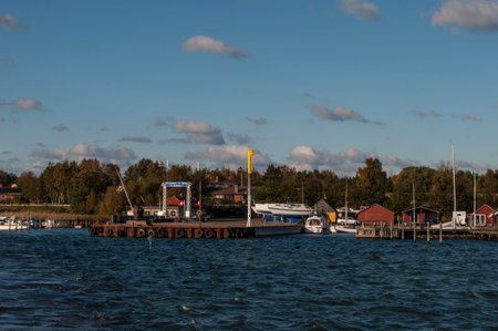 The harbor of island of Bogoe in Denmarkのeditorial素材