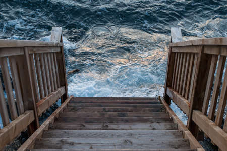 stairway to the oceanの写真素材