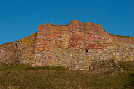 Castle walls in Vordingborg Denmarkのeditorial素材