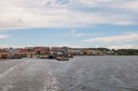 harbor of Holbaek town in Denmarkの写真素材