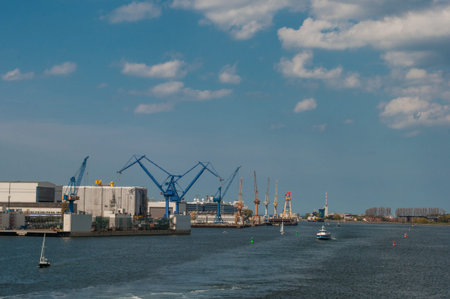 Rostock harbor in Germany