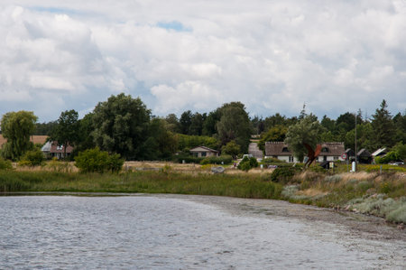 Village of Gamloese on Oroe in Isefjorden in Denmarkの写真素材