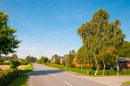 Village of Damme on island of Mon in Denmarkの写真素材