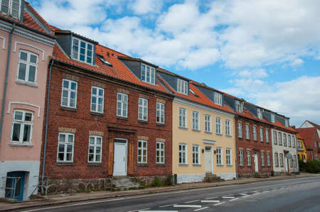 Residential buildings in city of Ringsted Denmarkの写真素材