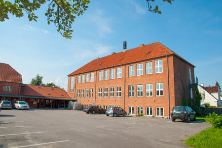 The Public school in Town of Lendemarke in Denmarkのeditorial素材