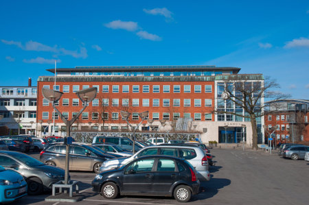 Slagelse Denmark - February 24. 2018: City hall of Slagelse local governmentのeditorial素材