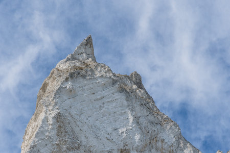 Moens klint chalk cliffs in Denmarkの写真素材