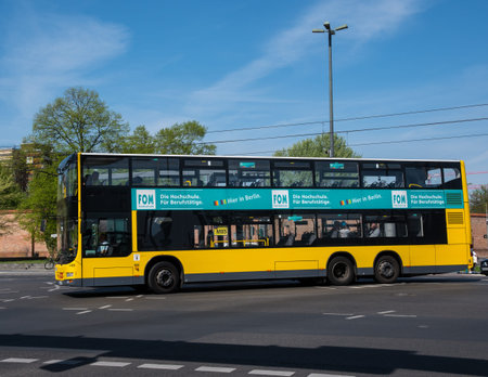 Berlin Germany - April 22. 2018: Berlin city double decker bus
