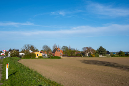 Town of Kalvehave in Denmark on a sunny day