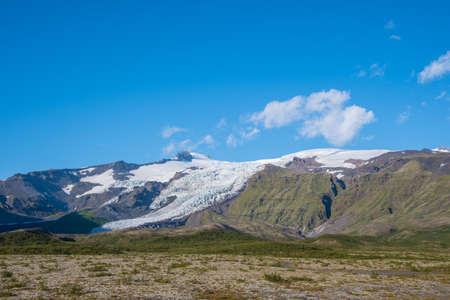 Falljokull lacier in south Icelandic Natureの写真素材