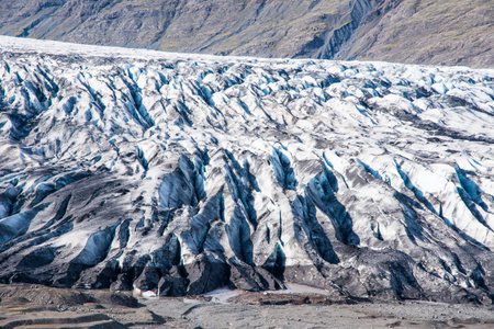 Skalafellsjokull Glacier is an outlet glacier from Vatnajokull glacier in south Iceland