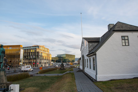 Reykjavik Iceland - November 1. 2019: The Cabinet of Iceland and the Prime Minister's Officeのeditorial素材