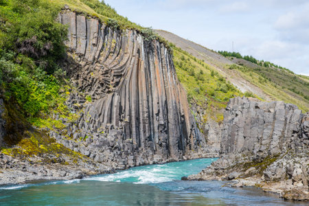 The Magnificent Studlagil canyon in Jokuldalur Valley in Iceland