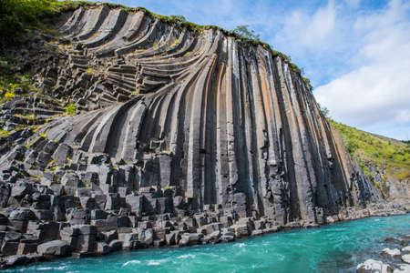 The Magnificent Studlagil canyon in Jokuldalur Valley in Icelandの写真素材
