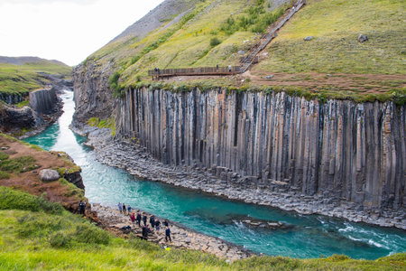 The Magnificent Studlagil canyon in Jokuldalur Valley in Iceland