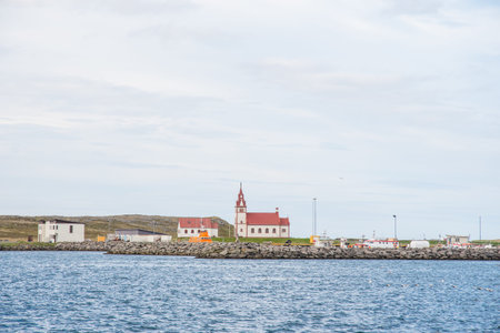 Coastline of village of Raufarhofn in North Iceland