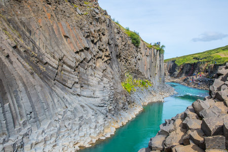 The Magnificent Studlagil canyon in Jokuldalur Valley in Iceland