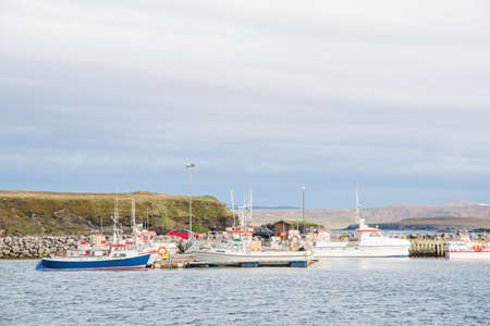 Port of Village of Raufarhofn in North Icelandの写真素材