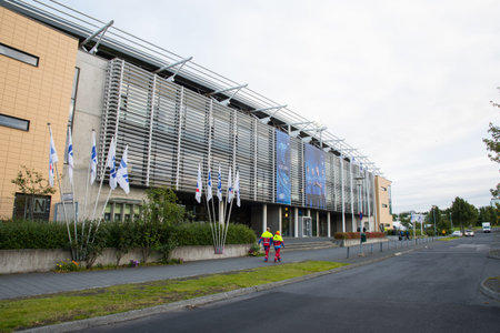 Reykjavik Iceland - September 5. 2020: Laugardalsvollur football arena, the home of the Icelandic national teamのeditorial素材
