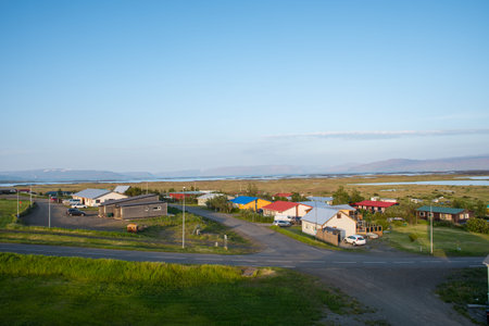 Village of Reykholar in west Iceland