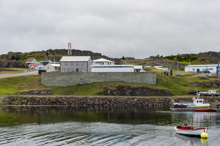 Town of Djupivogur in East Iceland on a summer day