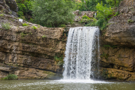 Mirusha waterfalls in Mirusha park in central Kosovoの写真素材