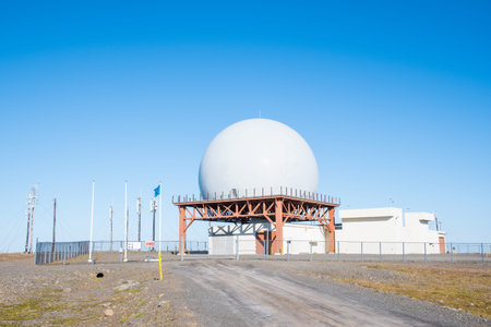 The Bolafjall radar station in west Iceland