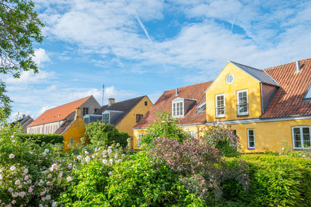 Beautiful Houses in town of Maribo on island of Lolland in Denmark