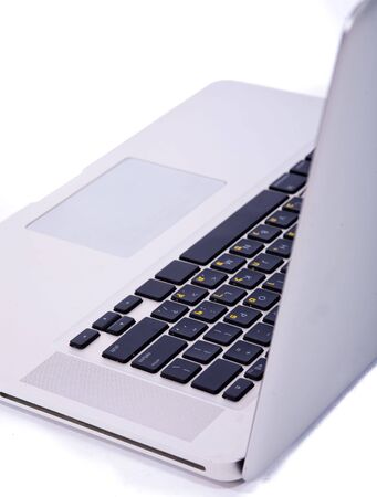 laptop on isolated backgroundの写真素材