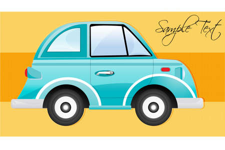 illustration of car on textured background with sample textの写真素材