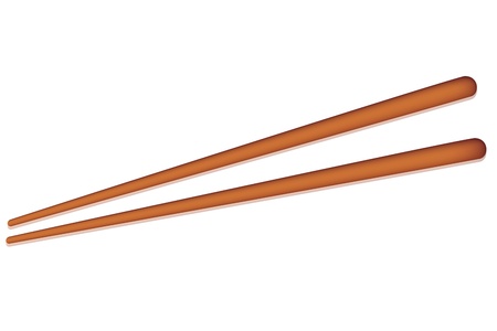 illustration of pair of chopstick on isolated backgroundのイラスト素材