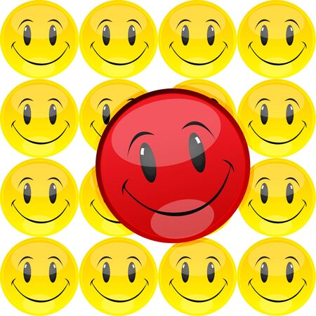 illustration of happy smileyのイラスト素材