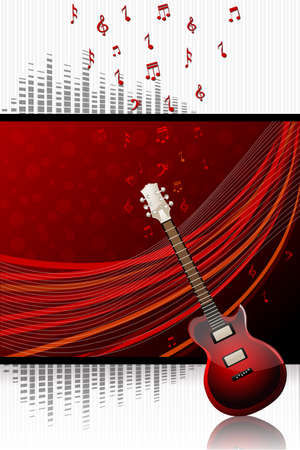 illustration of music,gitterのイラスト素材