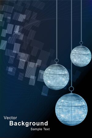 illustration of disco ballsのイラスト素材