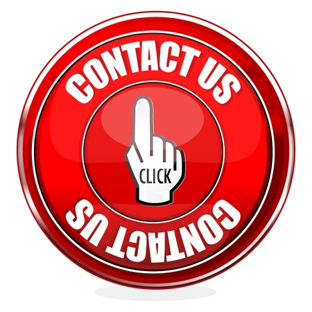 illustration of contact us button on isolated backgroundのイラスト素材
