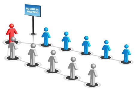 illustration of human icon in business meetingのイラスト素材