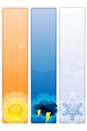 illustration of types of weatherのイラスト素材
