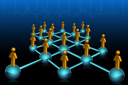 illustration of networkingのイラスト素材
