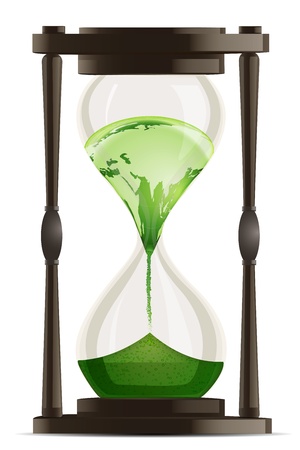 illustration of eco hour watch on white backgroundのイラスト素材
