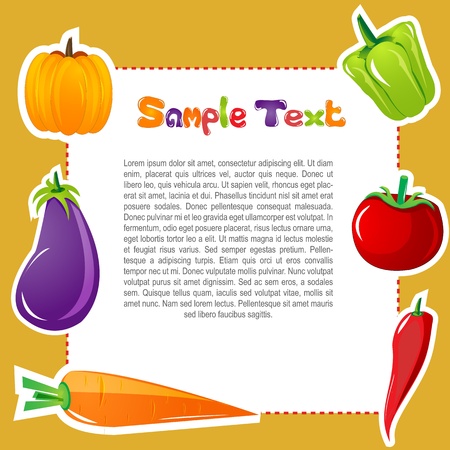 illustration of vegetable cardのイラスト素材