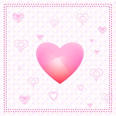 illustration of valentine card with heartのイラスト素材