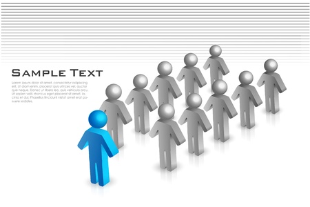 illustration of human icon in business conferenceの写真素材