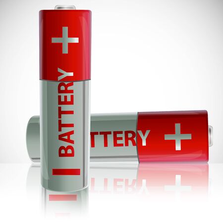 illustration of battery icon on white backgroundのイラスト素材