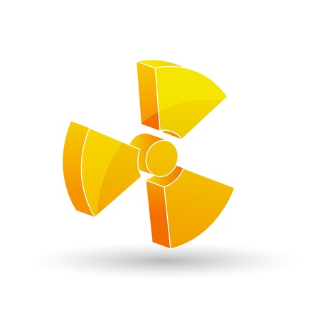 illustration of nuclear icon in white backgroundのイラスト素材