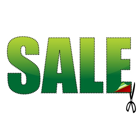 illustration of cutting sale  on white backgroundのイラスト素材