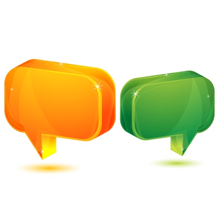 illustration of dialogue bubble on white backgroundのイラスト素材