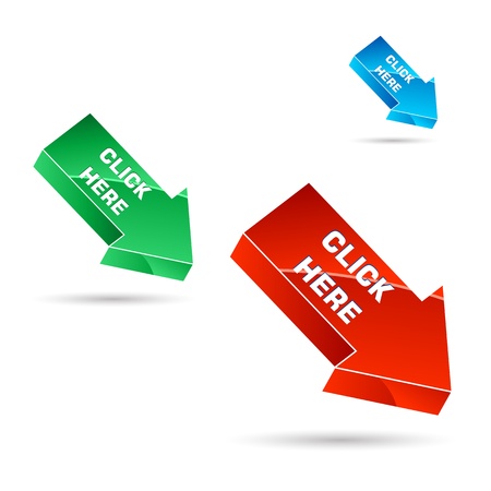 illustration of colorful  arrows on white backgroundのイラスト素材