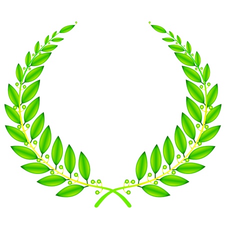 illustration of  wreath sign on white backgroundのイラスト素材